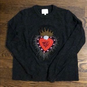 Cinq a Sept embroidered wool sweater